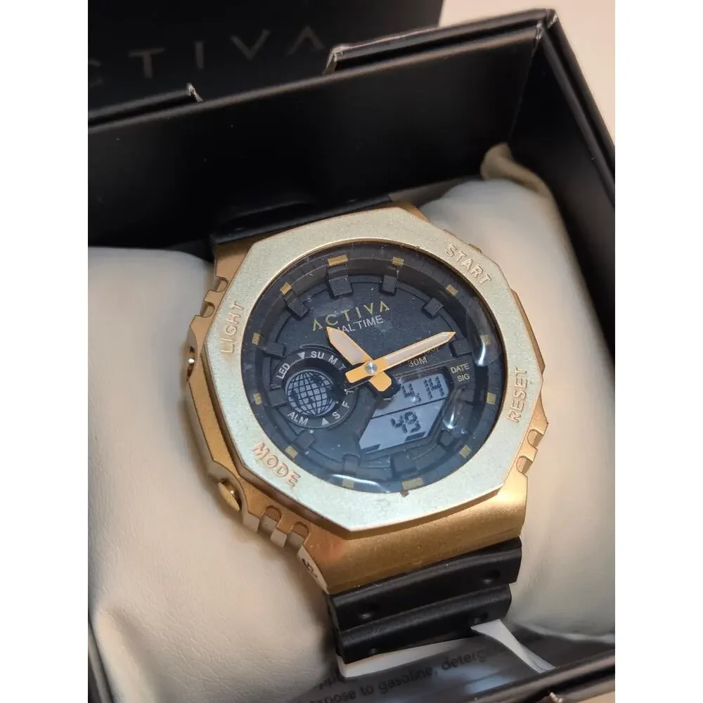 Activa X Invicta ACW423-008 Dual Time Tactical Sport Analog Digital Watch New